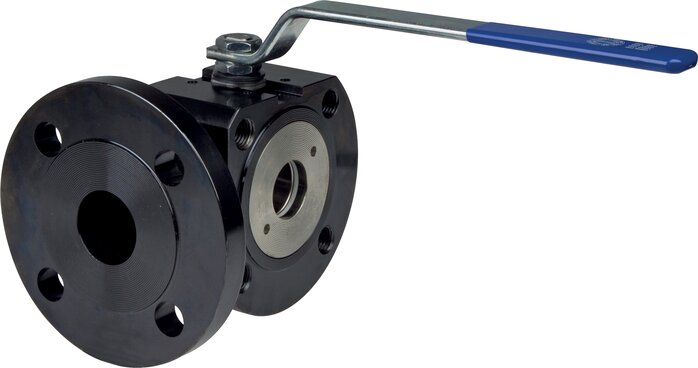 Exemplary representation: 3-way flanged ball valve